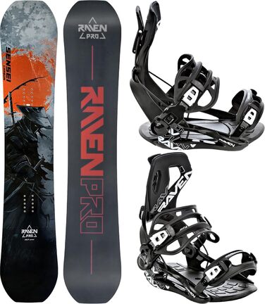 Сноуборд Raven PRO Sensei Carbon 150 см + кріплення FT360 (Чорний, Оранжевий)