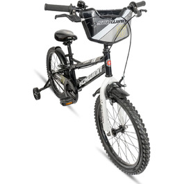 Дитячий велосипед Schwinn Koen 18 дюймів, чорний, з додатковими колесами та регульованим сидінням