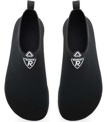 Чоловічі та жіночі аквашузи Raqua для плавання та відпочинку на пляжі, розмір 34-47, чорний (EU Bd104)