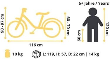 Дитячий велосипед BIKESTAR BMX для хлопчиків і дівчат від 3 до 6 років, 12/16/20 дюймів, синьо-зелений, тестування без ризику