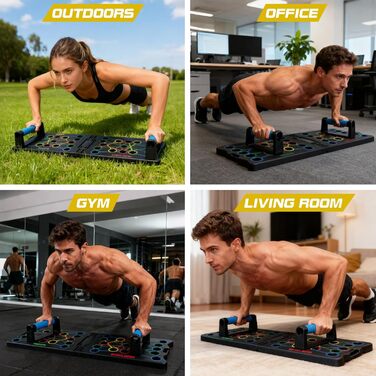 Дошка для віджимань 24-в-1, багатофункціональний тренажер, тренажер для грудей, складаний портативний, для дому, обладнання для домашнього спортзалу, аксесуари для силових тренувань та домашніх тренувань