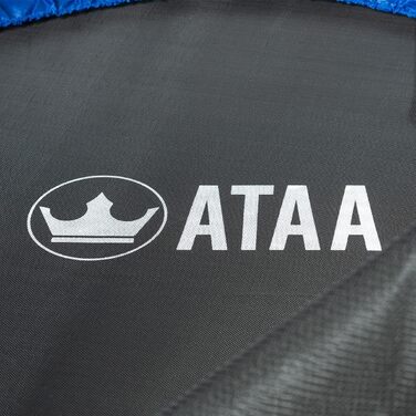 Батут для дітей Salty 140 см з сіткою, захистом та блискавкою, блакитний (для дому та вулиці)