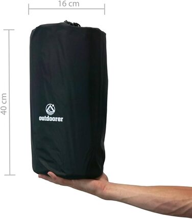 Каремат самонадувний Outdoorer Trek Bed 5 XXL 5 см для кемпінгу, автомобіля та намету - висока ізоляція до -11°C