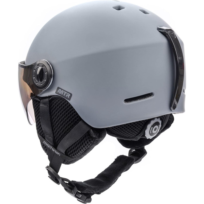 Шолом гірськолижний дитячий/жіночий/чоловічий Meteor, розмір M (55-58 см), сірий