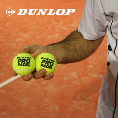 М'ячі для падел-тенісу Dunlop Pro Padel (3 шт.) - для змагань та турнірів