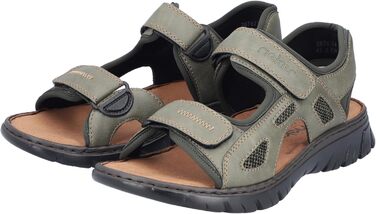 Чоловічі сандалі Rieker 22761 класичні, зелені, розмір 43 EU