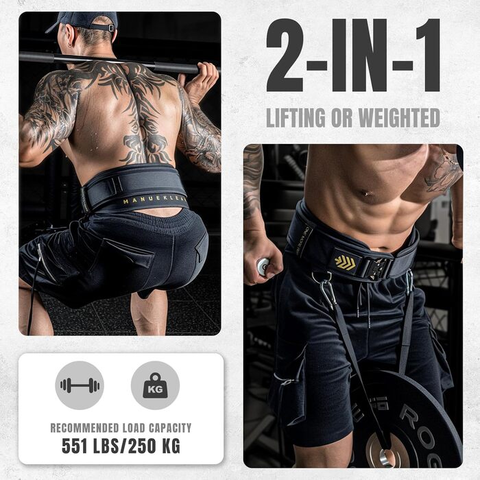 Пояс для важкої атлетики 2-в-1 з регулюванням, 92 см, для пауерліфтингу, фітнесу, присідань та підтягувань, зелений (чорний, L)