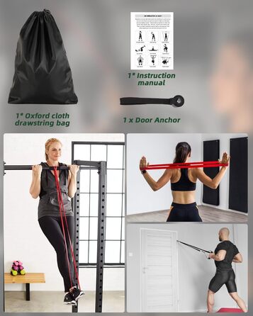 Набір еластичних стрічок FAOKZE для фітнесу, йоги, стрейчингу та силових тренувань (5 шт.)