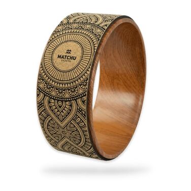 Колесо для йоги Matchu Sports Rad Yoga | 33x13 см, антиковзаюче, до 150 кг, коркове, коричневе