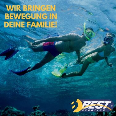 Ласти для плавання та дайвінгу Best Sporting Manta, UV-захист, для дорослих і дітей, розмір 40/41, з сітчастою сумкою