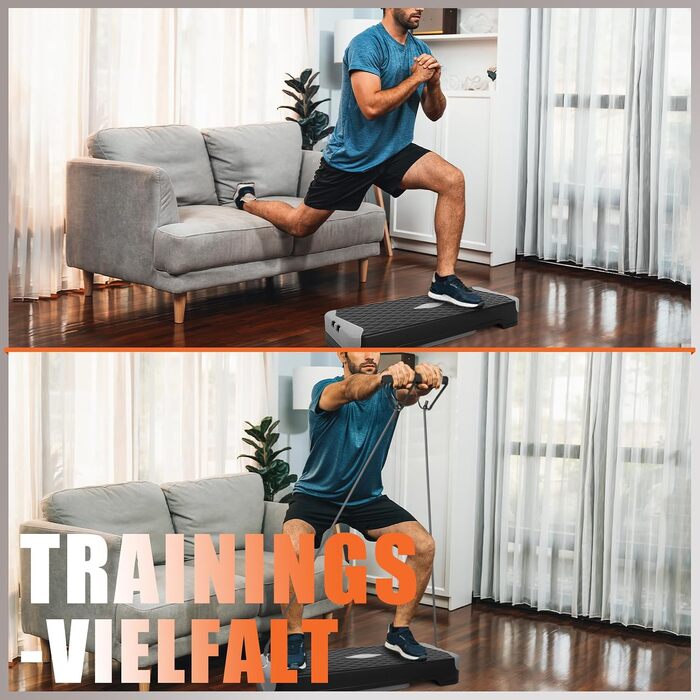 Степер для дому DH FitLife — Регульована платформа для аеробіки та фітнесу (10/15 см), степ-платформа для тренування балансу та координації