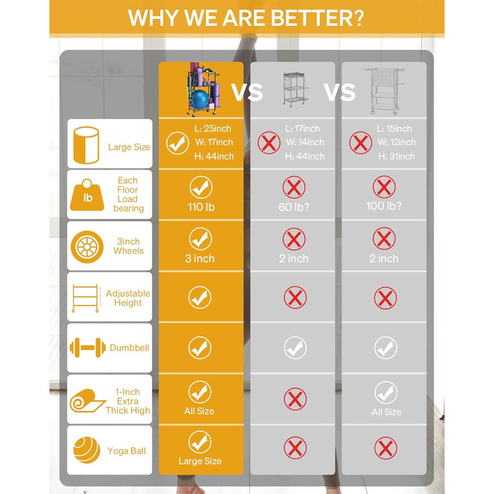 Стійка для йогаматів та тренувального інвентарю, чорна. Організатор для дому, фітнес-студії. Об'єм 34.5л, розміри 34.5*16*44 см