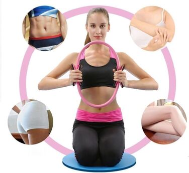 Набір для пілатесу Better Me: кільце та м'яч для дому, рожевий. Для ніг, рук та стегон, допомогає у схудненні.