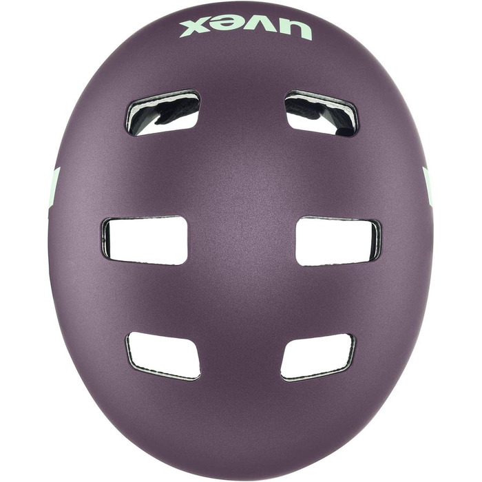 Дитячий велосипедний шолом uvex kid 3 cc, розмір 51-55 см, сливово-м'ятний, міцний, з вентиляцією та регулюванням