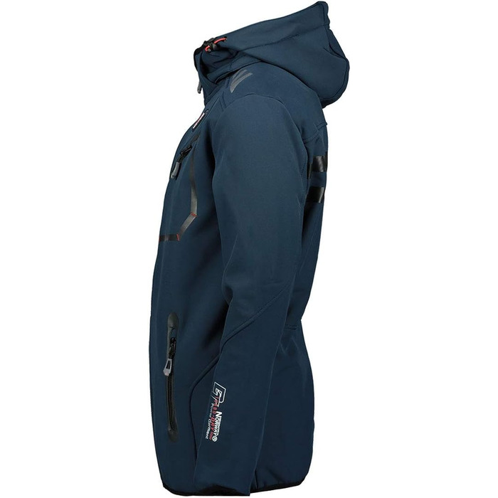 Куртка Softshell Geographica Norway Royaute для чоловіків - Водонепроникна, вітростійка, тактична - для хайкінгу, катання на лижах, осінь, зима, весна (M, Морська синя_Чорний)