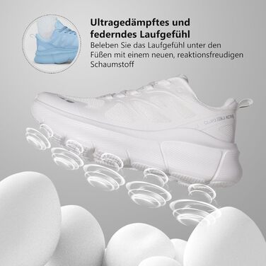 Жіночі кросівки Hawkwell Cloud Zero для ходьби та тенісу, з амортизацією, дихаючі, для спорту, фітнесу, тренувань, бігу, з неслизькою підошвою, для медичного використання (42 EU, білий)