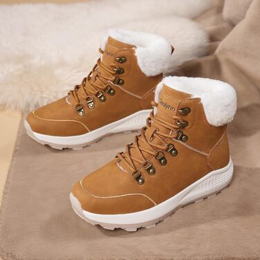 Жіночі зимові черевики: утеплені снігоступи, трекінгові черевики для хайкінгу (жовті, 38 EU)