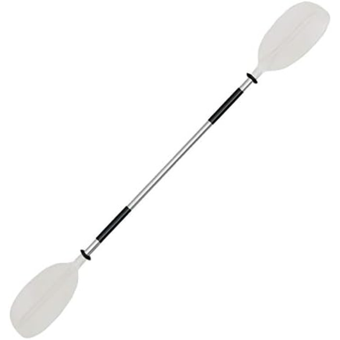 Каяк весло Saarwebstore, асиметричне лезо, 2,17 м, розбірне, 4 кольори, подвійне для каяка і каное, анодований алюмінієвий держак, біле