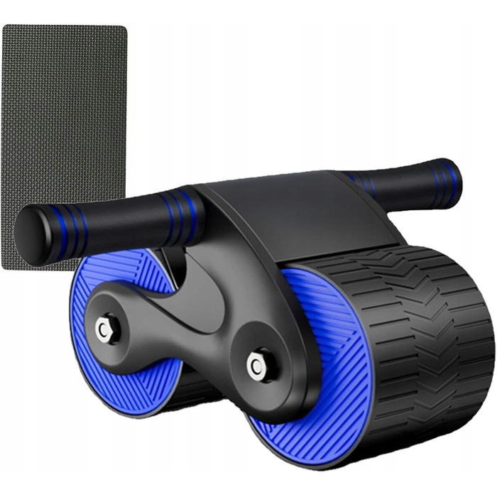 Ролик для преса AB Roller — тренажер для м'язів живота з функцією відскоку та килимком