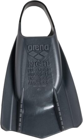 Плавальні ласти arena Powerfin Pro II для дорослих, силіконові, короткі, для басейну, розмір 38-39, чорні