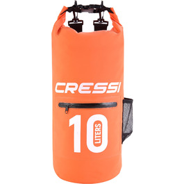 Водонепроникний мішок Cressi Dry Bag для дайвінгу, плавання, риболовлі, водних видів спорту та кемпінгу, оранжевий, 10 л