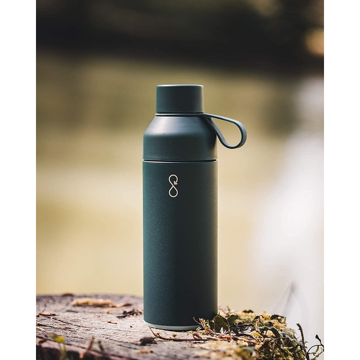 Ocean Bottle - багаторазова пляшка для води з переробленої нержавіючої сталі, екологічна, лісово-зелена, 500 мл
