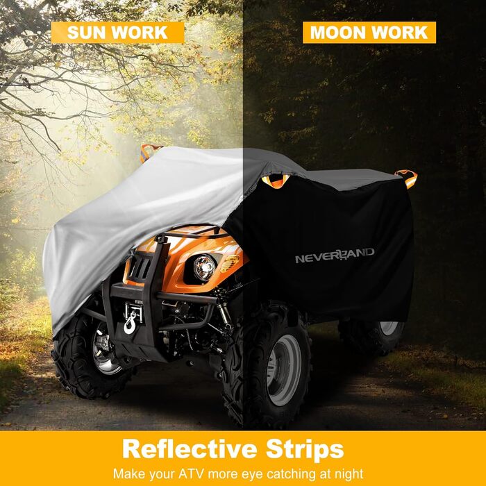 Водонепроникний чохол для квадроцикла Neverland Quad Abdeckplane XXXL (256x110x120 см) - Чорний, Срібний, Червоний