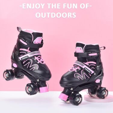 Ролики дитячі світлодіодні ERNAN для дівчаток та хлопчиків, 4 розміри, комфортні, для початківців