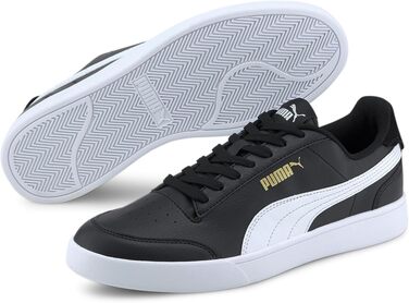 Кросівки Puma Shuffle Unisex чорні з білим та золотим кольором, розмір 44.5 EU