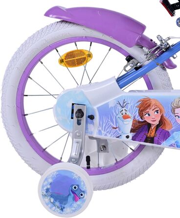 Дитячий велосипед Volare Disney Frozen 2 16 дюймів, синьо-фіолетовий, безпечний та стильний