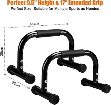 Паралелетки для віджимань та висіння, фітнес обладнання для дому та вулиці, Heavy Duty, протиковзаюча поверхня