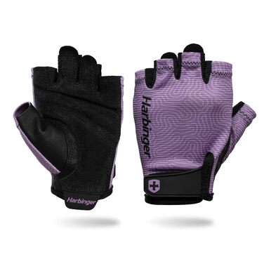 Рукавички для важкої атлетики Harbinger Power Gloves 3.0 (M, Лавандовий) - шкіра, напівпальці, регульований ремінець