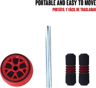 Набір для дому Calma Dragon 2-в-1: ролер для пресу та скакалка, фітнес-тренажер, червоний