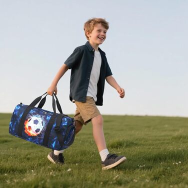 Спортивна сумка LEDAOU для дітей: для плавання, футболу, тренувань. З відділенням для взуття та мокрих речей. Синій колір.