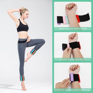 Гантелі на зап'ястя та щиколотки Kasanni 2 шт. (по 0,5 кг) для ніг та рук, Pilates, йога, танці, біг, плавання