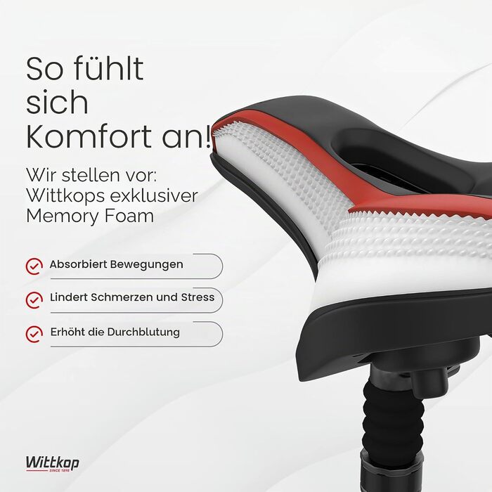 Велосидіння Wittkop Bike Seat I Комфортне сідло для велосипеда (чоловіче/жіноче), водонепроникне, 5-зонне, для BMX, MTB, шосейного велосипеда
