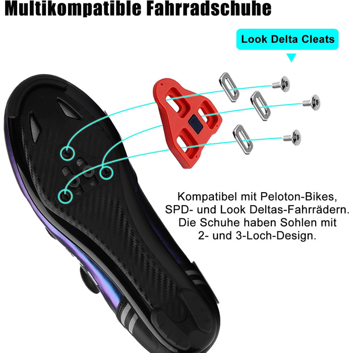 Велосипедні шкарпетки для чоловіків та жінок, шосейні велосипеди, сумісні з SPD/SPD-SL/Look Delta Klicksystem, велоспорт для спінінгу, шосейні велосипеди 38 EU, синій