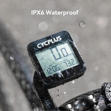 GPS велосипедний комп'ютер CYCPLUS G1, бездротовий велоспідометр, водонепроникний IPX6, лічильник кілометрів, чорний
