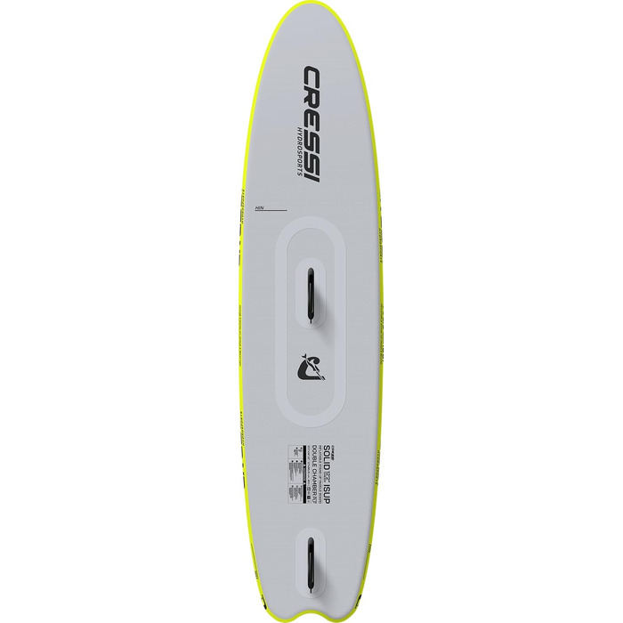 Надувна SUP-дошка Cressi Isup 12'2'' комплект для дорослих, сіро-флуоресцентна, швидке накачування, повний набір аксесуарів