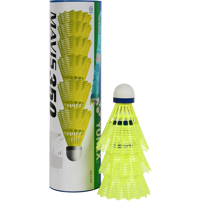 Бадмінтонні волани YONEX Mavis 350, нейлон, блакитні, 6 шт.