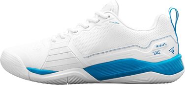 Тенісне взуття Wilson Rush Pro 4.5 Oz для чоловіків, розмір 46 2/3 EU, білий/білий/Atomic Blue