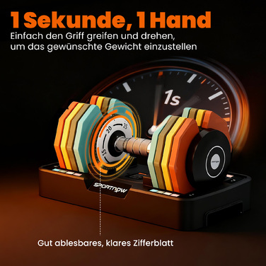Регульовані гантелі, 5 кг/10 кг/15 кг/20 кг/25 кг. Компактні гантелі з неслизькою ручкою