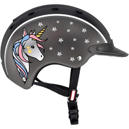 Дитячий велосипедний шолом Casco NORI Єдиноріг, чорний/сірий, XS (50-52 см)