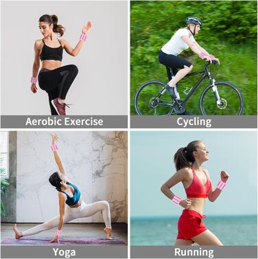 Набір манжет для ніг Smlper 2 шт. (2 кг) - для фітнесу, йоги, пілатесу, ходьби, бігу (рожевий)