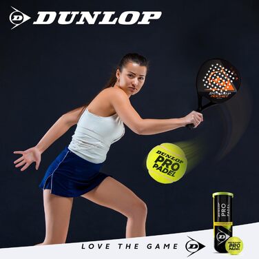 М'ячі для падел-тенісу Dunlop Pro Padel (3 шт.) - для змагань та турнірів