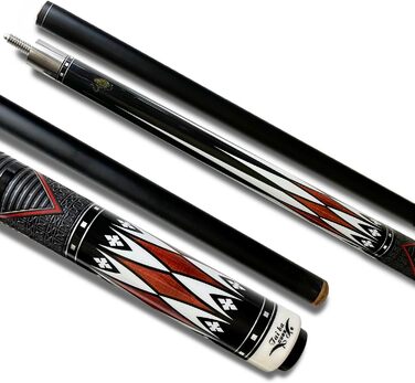 Більярдний кий Tai Ba Cues 58'' з чохлом, дерев'яний канадський клен, 19 oz, PU-покриття, 13mm шкіряний наконечник, Магоні