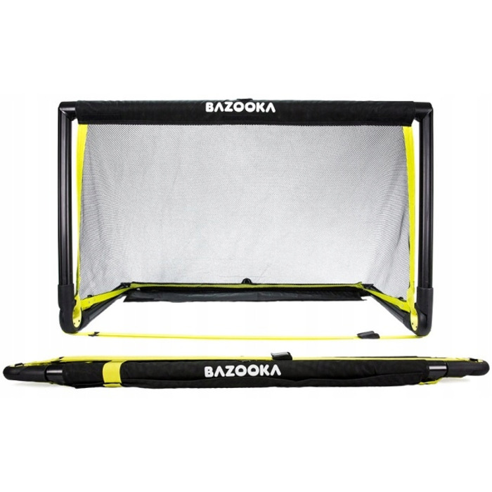 Складані переносні футбольні ворота BazookaGoal 120x75 см, чорні