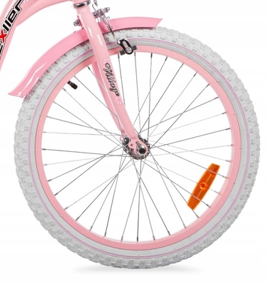 Дитячий велосипед для дівчинки Mexller, 20 дюймів, рожевий, з додатковими страховочними колесами