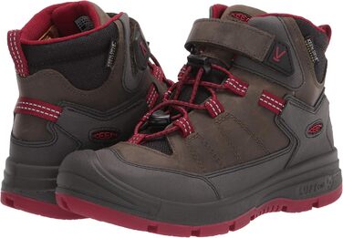 KEEN Redwood Mid - водонепроникні трекінгові черевики для жінок та чоловіків, 29 EU, сірий/червоний