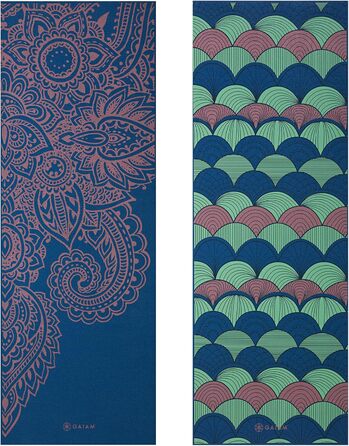 Килимок для йоги Gaiam Premium 6 мм - двосторонній, товстий, нековзний, для йоги, пілатесу та вправ на підлозі (172,7 x 61 x 6 мм)